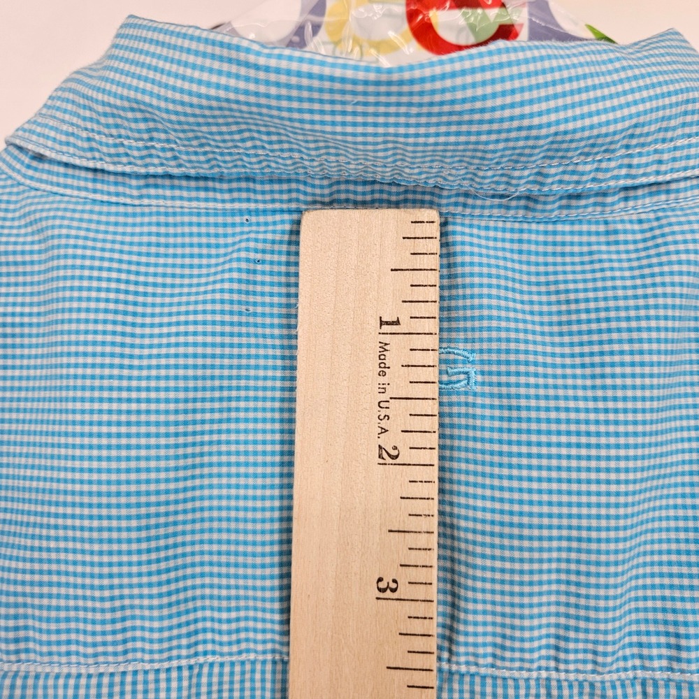 GameGuard Shirt Mens XL Blue Gingham Vented Fishing Short Sleeve Outdoor - Picture 4 of 9